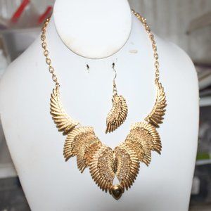 Gold Plated Eagle Wings Necklace